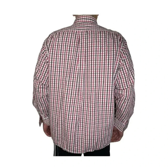 Michael Kors Men's Size 17 1/2 Gingham Long Sleeve Button Down Shirt - Picture 3 of 4